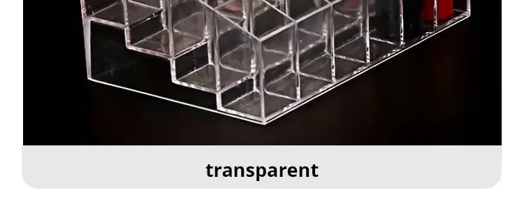 Organizador de Lápices Labiales Transparente para el Hogar, Caja de Almacenamiento de Plástico para Escritorio, Organizador de Cosméticos