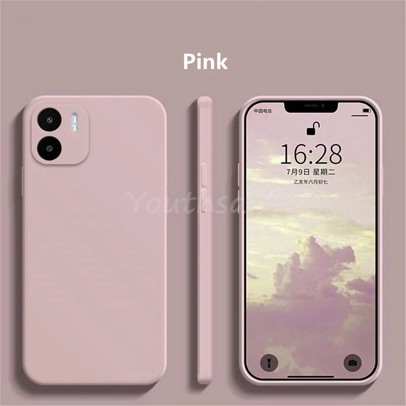 Funda para Redmi A1, Carcasa para Xiaomi Redmi A2 A1, Funda Protectora Original de Silicona Líquida Suave TPU para Teléfono Redmi A1