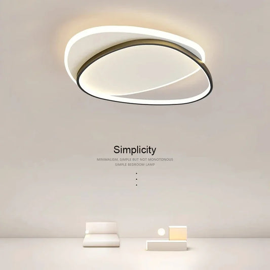 Luces de techo LED redondas modernas para dormitorio Simple, lámparas de estudio para sala de estar, iluminación interior, decoración del hogar, accesorios de lámpara brillante