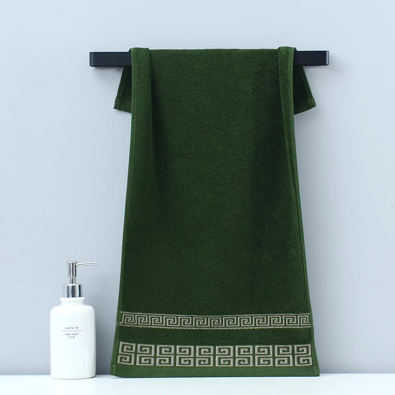 Juego de toallas de algodón con letras bordadas S - 1/2/3 piezas, toallas de mano suaves y absorbentes de jacquard para lavar la cara y las manos, para baño, gimnasio, spa