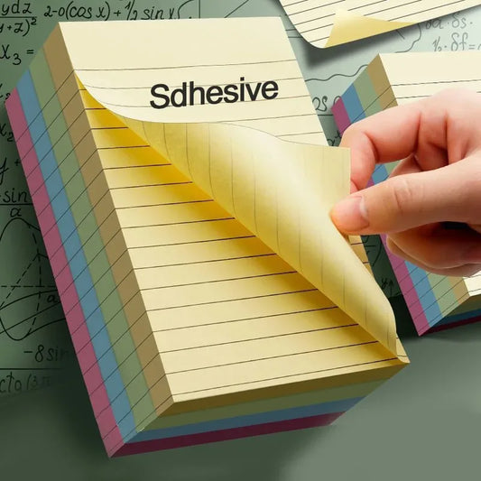 200 hojas de notas adhesivas de línea, 4 colores, marcador de notas portátil para estudiantes, notas adhesivas para escribir, Bloc de notas autoadhesivo fácil de aplicar