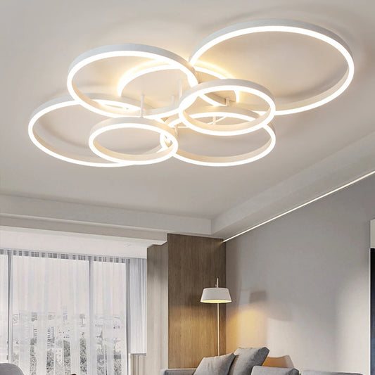 Lámpara de techo LED moderna, iluminación para el hogar, sala de estar, estudio, dormitorio, lámpara de techo regulable, iluminación interior, lámparas de decoración