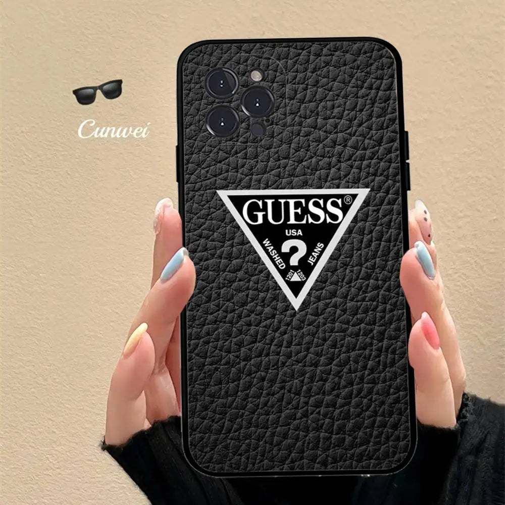 Funda para Teléfono de la Marca de Moda G-Guess para iPhone 17 16 15 16e 14 13 12 11 Pro Max Plus