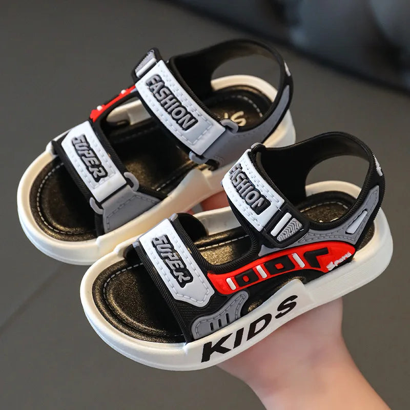 Sandalias deportivas transpirables, Sandalias de verano para niños, zapatos de playa informales, zapatos cómodos de suela blanda para niños, Sandalias antideslizantes de moda