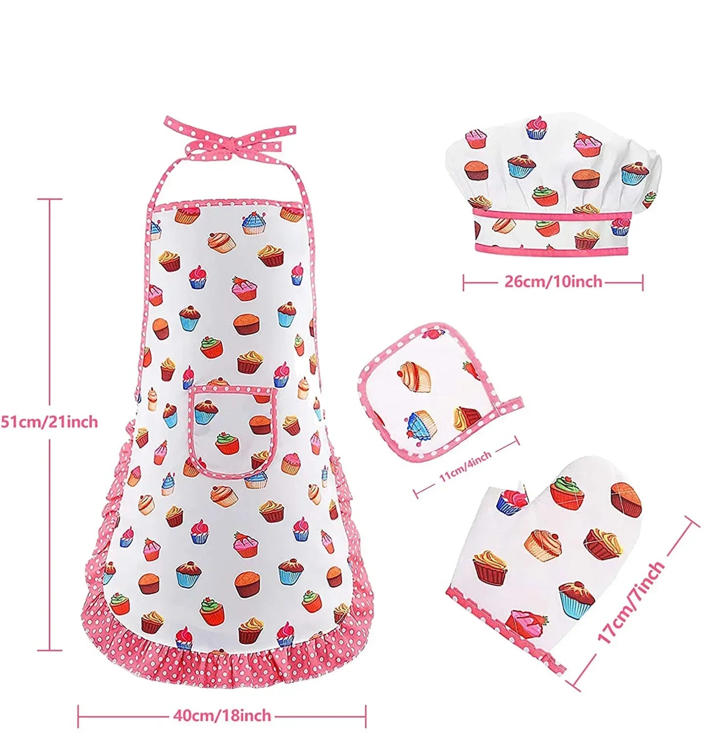 Juguetes de cocina para hornear, juego de simulación, herramientas de cocina, delantal de Chef para niñas pequeñas, disfraz rosa, juguetes educativos de vestir, regalo