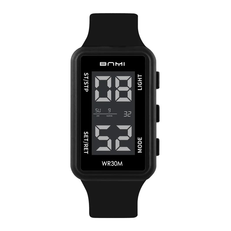 2025 Reloj electrónico deportivo rectangular para hombre, resistente al agua, alarma de luz nocturna, reloj Digital ligero y portátil para hombre