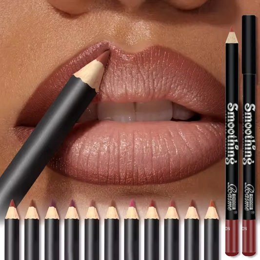 Delineador de labios mate resistente al agua de 6 colores: fórmula duradera y sin transferencia, acabado mate, 6 tonos versátiles