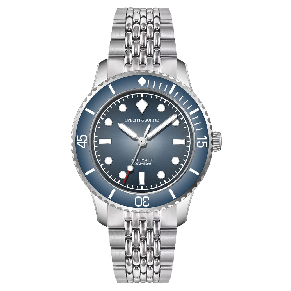 Nuevo Reloj de Buceo para Hombre Specht & Söhne 2026, 39 mm, Vintage, Automático, Mecánico, Cristal de Zafiro, Luminoso BGW, Resistente al Agua 200 m