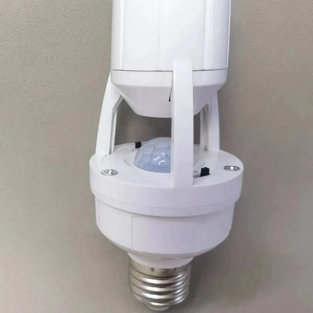 Base de lámpara Led con Sensor de movimiento, convertidor de enchufe E27, AC100-240V, adaptador de soporte de bombilla, interruptor ajustable, inducción humana PIR