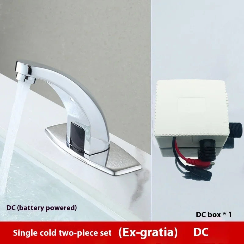 Grifo de agua fría y caliente automático electrónico sin contacto, grifo electrónico con sensor, grifo sin contacto