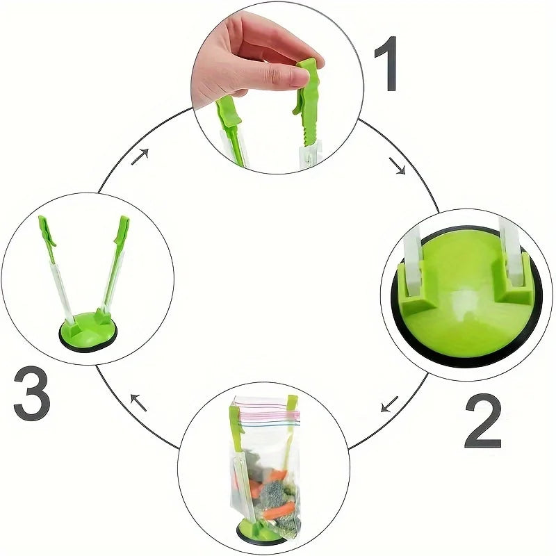 El Gadget de Cocina Definitivo: Soporte para Bolsas de Plástico, Soporte para Sándwiches, Clip para Bolsas de Almacenamiento de Alimentos y Más!