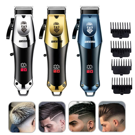 Cortadora de pelo Vintage, Máquina para cortar cabello eléctrica inalámbrica, Afeitadora portátil para peluquero, cortadora de pelo con carga rápida USB para peluquería