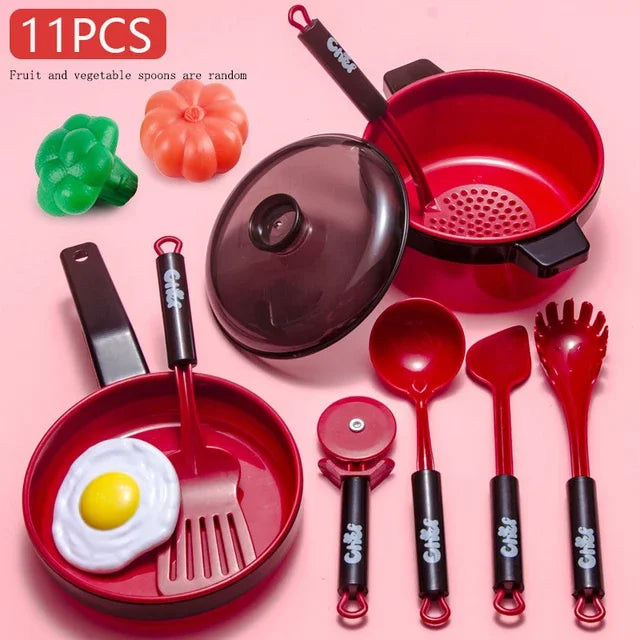 Juego de juguetes de cocina para niños y niñas, utensilios de cocina para cortar frutas, educación de simulación, juego de simulación