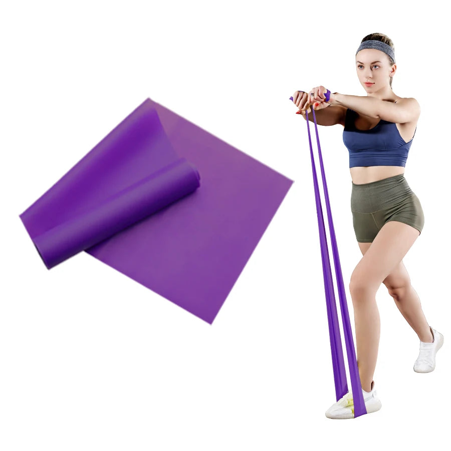 Bandas elásticas de entrenamiento largo, banda de resistencia para Yoga, Pilates, para ejercicio físico de la parte inferior del cuerpo, fuerza en el hogar