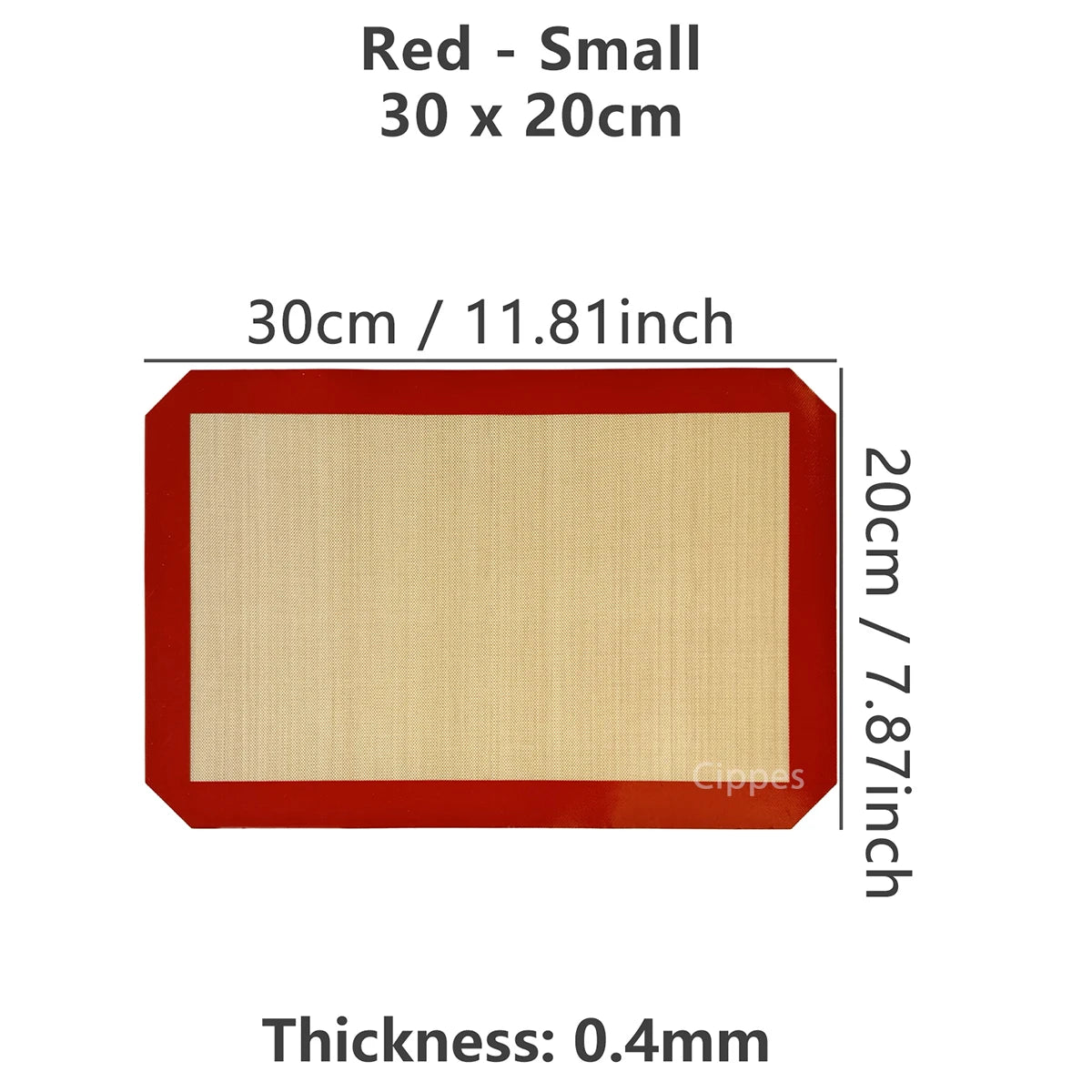 Estera de silicona para horno, fina de 0,4mm, reutilizable, antiadherente, resistente al calor, revestimiento de hojas, herramientas para hornear para galletas, 1 ud.