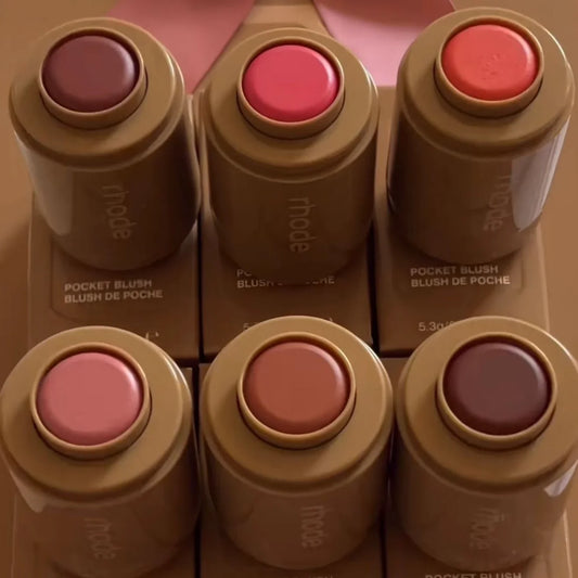 Rhod Pocket-rubor labial, barra hidratante para labios y mejillas, colorete en polvo Natural, crema, lápiz labial para mejillas, Color fácil de aplicar