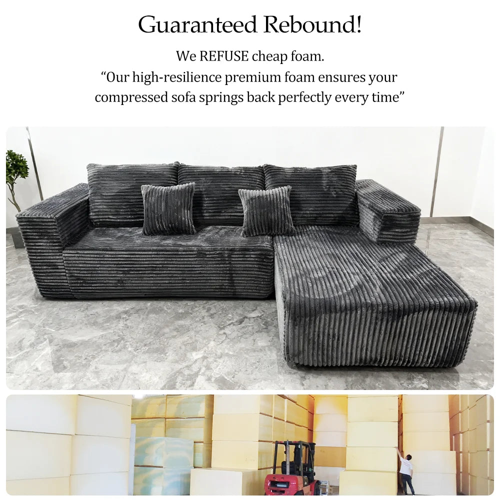 Sofá Cama Modular Reclinable, Tapizado, Moderno, para Sala de Estar, Apartamento, Compacto, de Tela y Esponja Comprimida, Esquinero