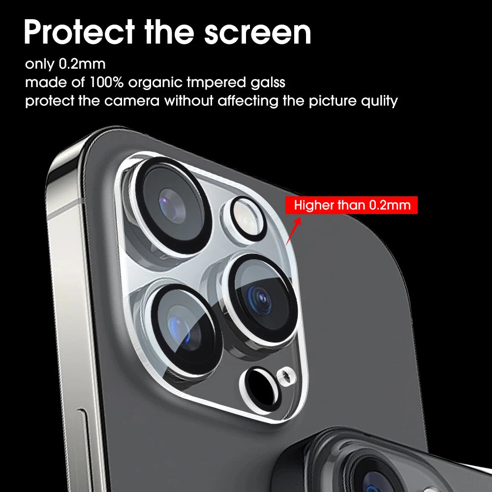 1-5 uds Protector de lente de cámara de vidrio para iPhone 16 15 14 13 Pro Max Plus Mini HD vidrio templado Protector de lente completa película de cámara