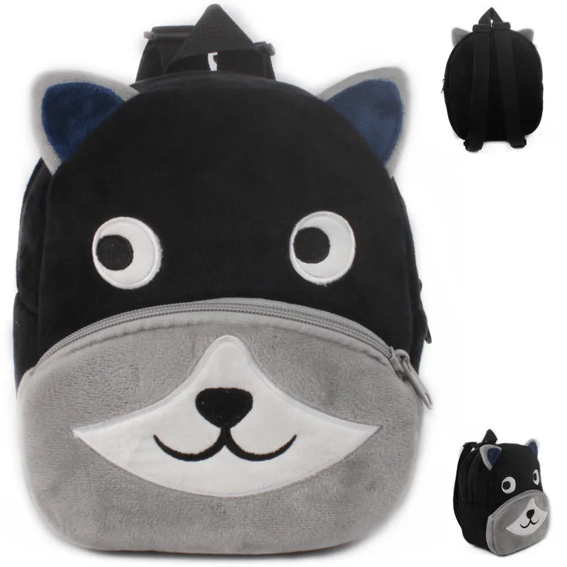 Mochila de felpa con diseño de animal en 3D, mochila de moda para la escuela