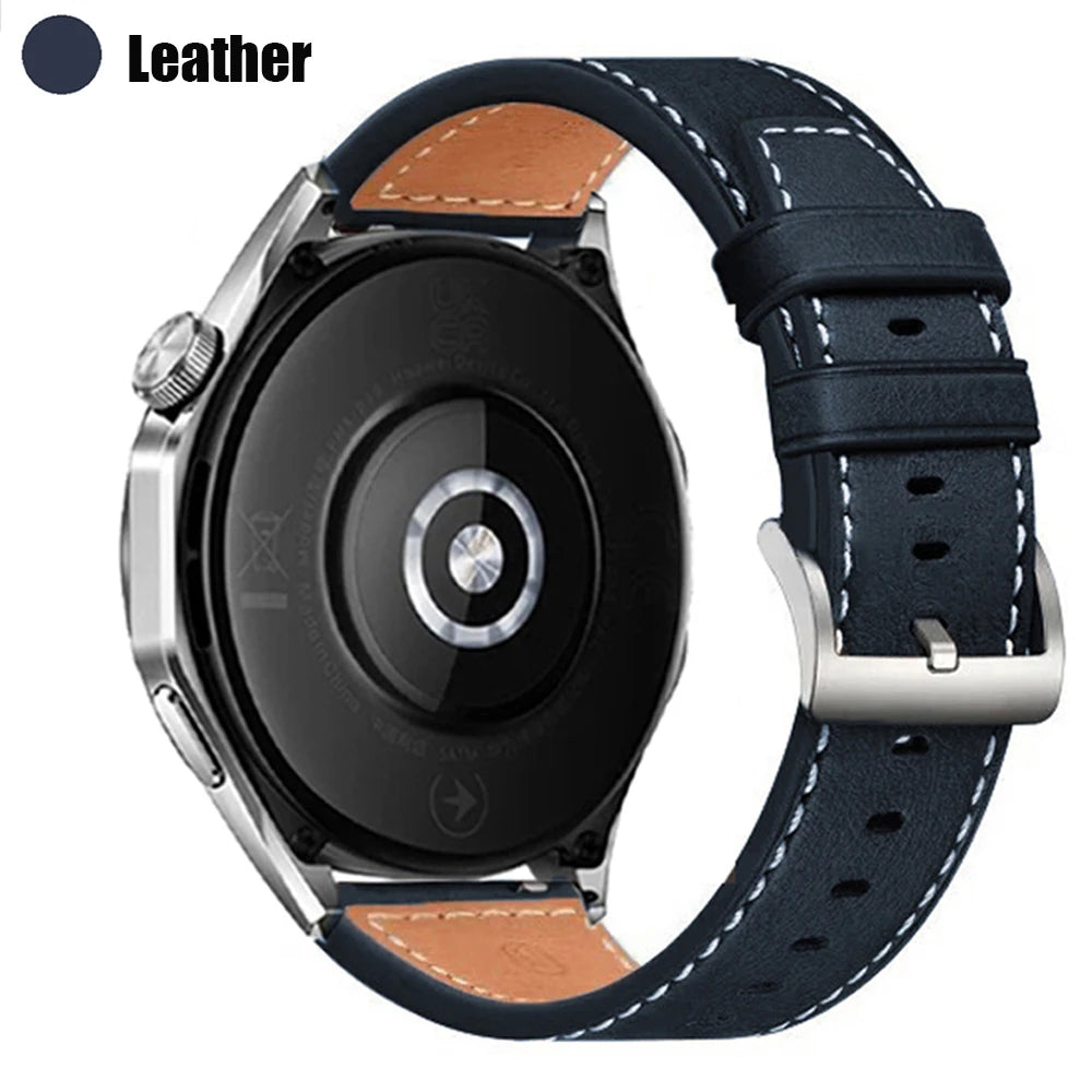 Correa de repuesto de 22mm para Huawei Watch GT6 6Pro GT5 GT 4 3 2 46mm Watch 5 4 Pro Smartwatch pulsera de silicona de cuero