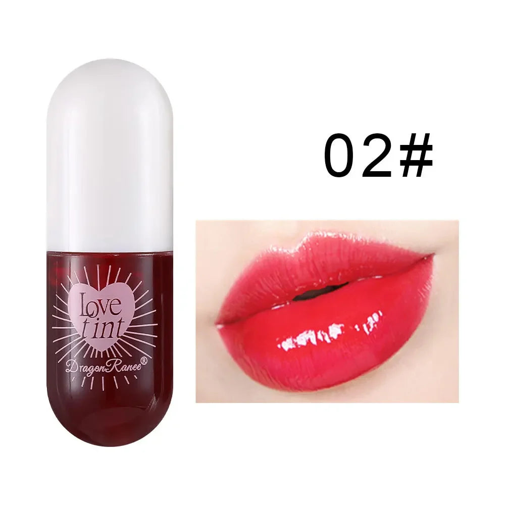 Brillo Labial Efecto Espejo, Hidratante, Larga Duración, Tinte Labial Rojo Sexy con Acabado Brillante, Maquillaje Nutritivo, Lápiz Labial Líquido