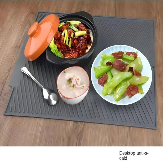 Almohadilla de drenaje de silicona para secado de ollas, tapete para escurrir platos para vajilla de cocina, esteras antideslizantes, posavasos antiescaldaduras, utensilios de cocina, 1 ud.