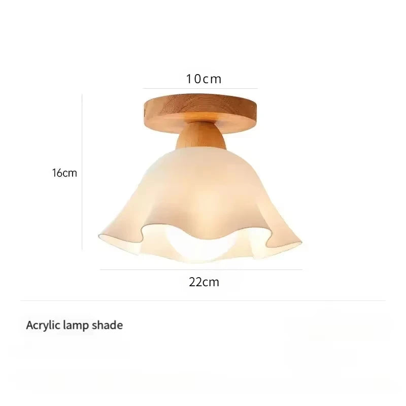 Lámpara de techo de troncos nórdica, porche, guardarropa, ventanal, salón, balcón, lámpara de madera japonesa, lámpara de entrada para pasillo