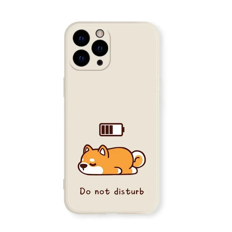 Funda de teléfono divertida con diseño de perro Panda para iPhone 17 14 15 12 11 13 16 Pro Max Mini 7 8 Plus SE, funda transparente de Animal bonito