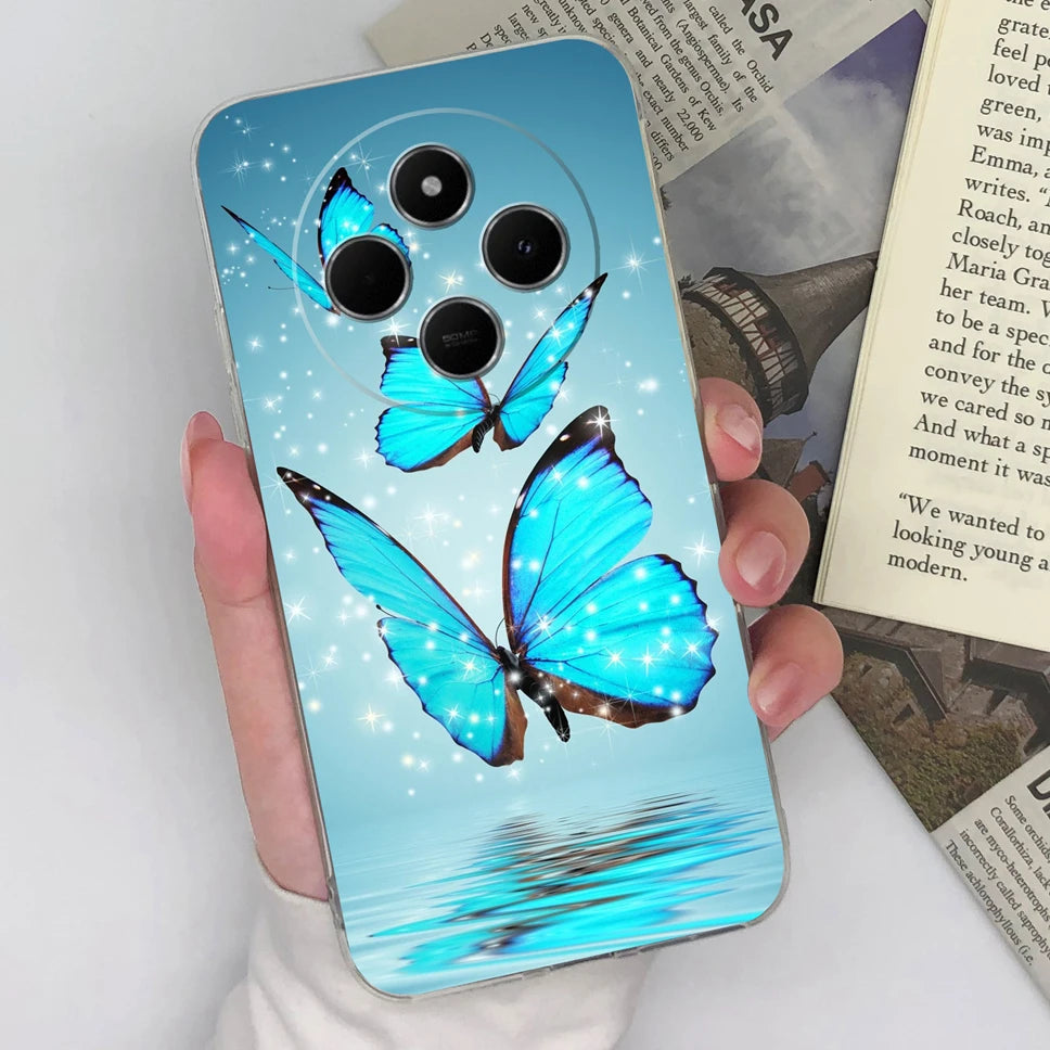 Funda de teléfono para Redmi 14C 4G, cubierta trasera creativa, transparente, suave, delgada, de silicona TPU, a prueba de golpes, protectora para Redmi14C