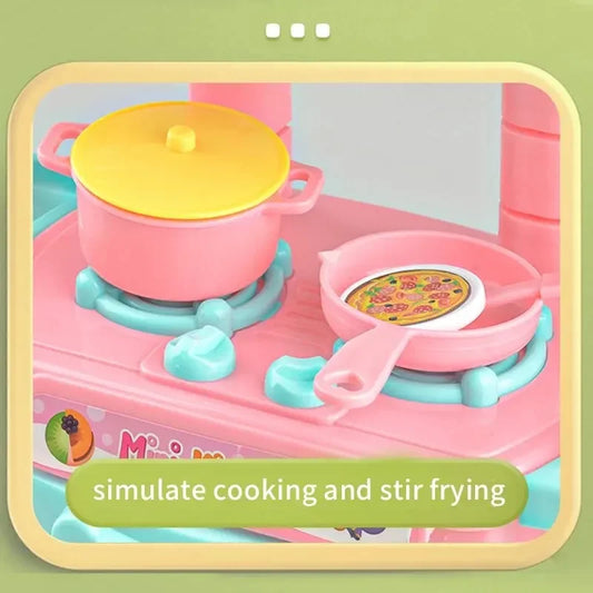 Mini juego de mostrador de cocina DIY, vajilla de comida de cocina simulada, juego de rol para casa, juego de simulación, juguete para regalo para chico y niño