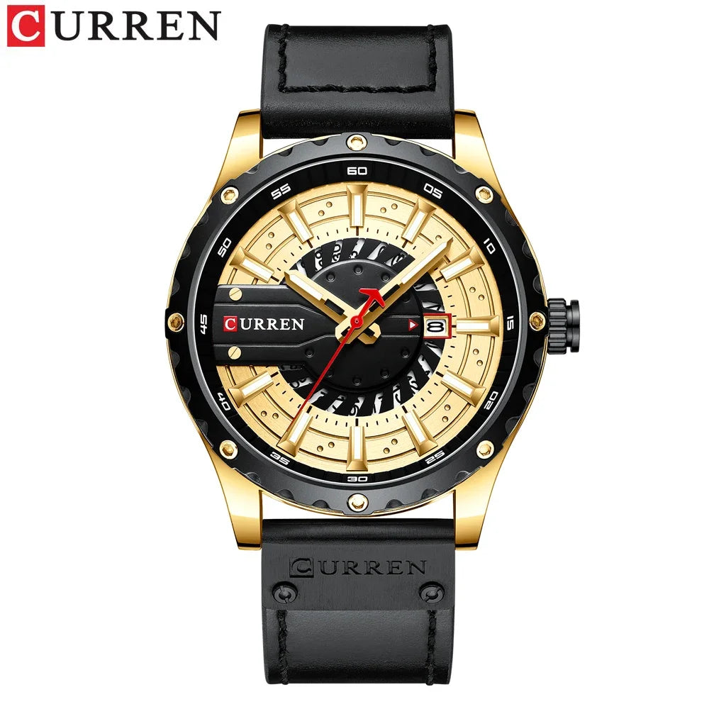 Marca CURREN, reloj de cuarzo para hombre, nueva moda, resistente al agua, informal, de negocios, militar, reloj para hombre, relojes con fecha automática, reloj Masculino