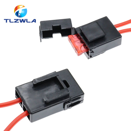Caja de fusibles de coche mediana ATC, 18/16AWG, alambre de cobre, 32V, portafusibles pequeño con fusible y cuchilla para coche, 1A, 2A, 3A, 5A, 7,5a, 10A, 15A, 20A, 25A