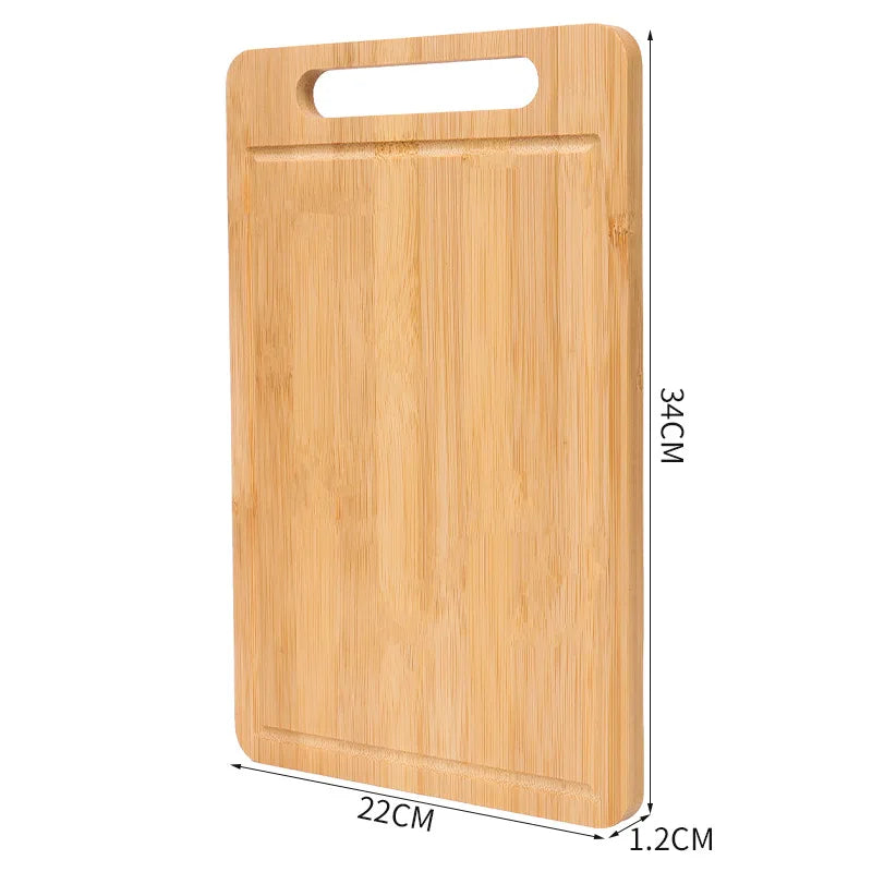 Tabla de Cortar de Bambú WXCOO de Doble Cara, Tabla de Cortar de Bambú Moso Natural Antimoho, Tabla de Bambú para Cocina, Utensilios Domésticos