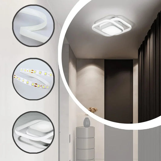 Lámpara de techo LED moderna para sala de estar, dormitorio, guardarropa, pasillo, escalera, luz de techo, decoración interior del hogar, accesorio de iluminación
