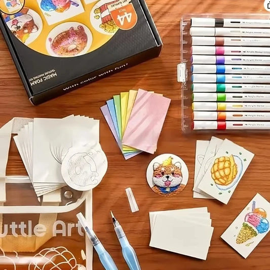 Lienzo Mágico para Dibujo 3D, Esponja para Niños, Papel para Pintar 3D, Papel para Dibujo Artístico 3D para Niños, Kit de Pintura con Textura Mágica para Niños