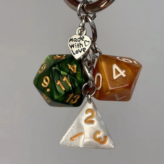 LLavero de dados irregulares Vintage para bolso, abalorio con personalidad Y2K, hebilla de nudo de hierro de Metal, novedad, accesorios de decoración para mochila, regalo