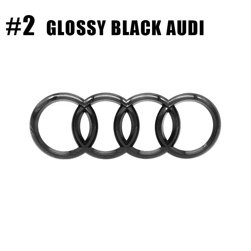 Emblema de Capó Delantero y Trasero para Coche, 4 Anillos, ABS, para Audi A3, A6L, A7, A1, A2, A8, A4, A5, Q3, Q5, Q8, Q7, Q2L, TT, Q6, RS3, RS4, RS5, RS6