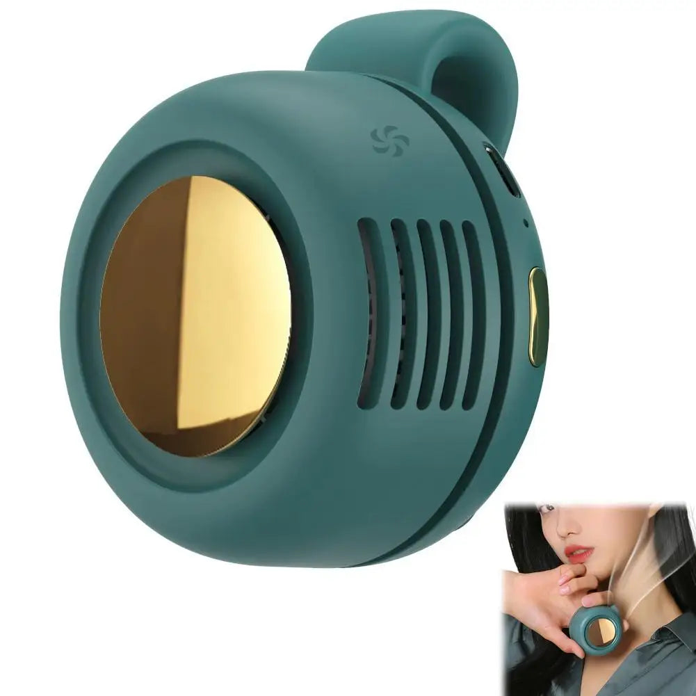 Mini ventilador eléctrico portátil silencioso sin aspas, pequeño ventilador con clip para cintura, mini ventilador sin aspas ajustable de 3 velocidades para exteriores, NUEVO