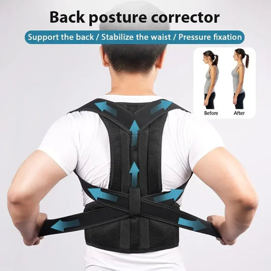 Corrector de Postura, Soporte de Espalda Ajustable y Transpirable para la Parte Superior de la Espalda, Mejora la Postura y Alivia el Dolor