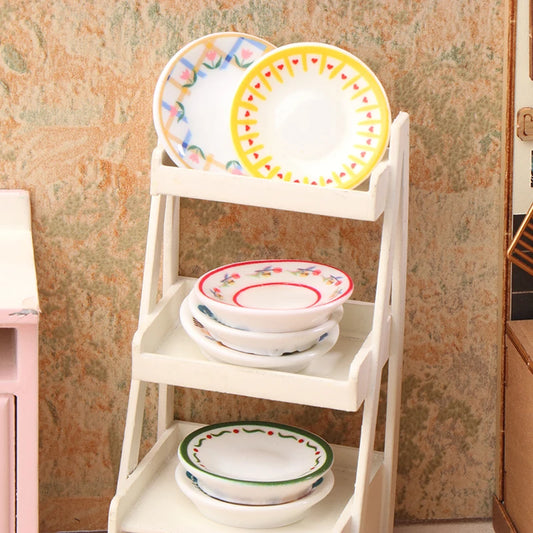 Mini platos para casa de muñecas, modelo de casa de muñecas, decoración de cocina de simulación, accesorios para casa de muñecas, juguetes para juego de imitación, 5 uds., 1/12