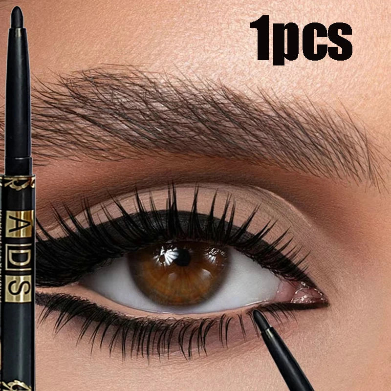 Lápiz delineador de ojos negro Punk, resistente al agua, de secado rápido, altamente pigmentado, delineador suave mate, maquillaje de ojos atrevido para principiantes, 1/2/5 Uds.