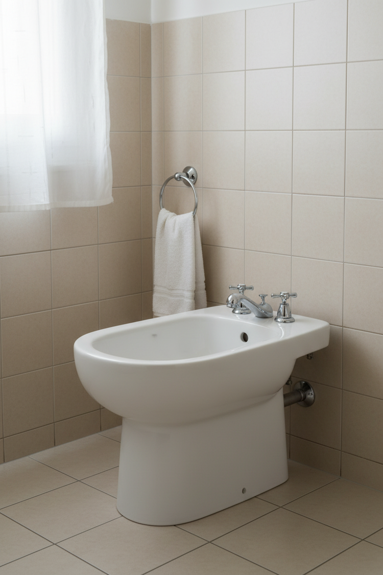 Bidé corriente en baño