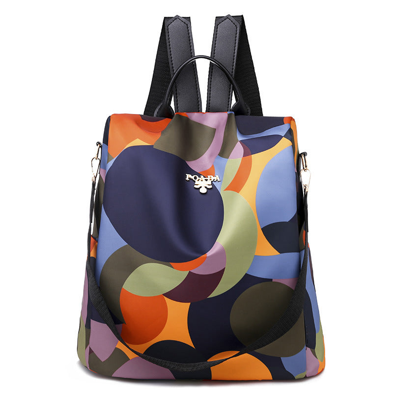 New Foreign Trade Korean Fashion Student Schoolbag Personalized All-match Bag Travel Backpack Oxford Women's Backpack