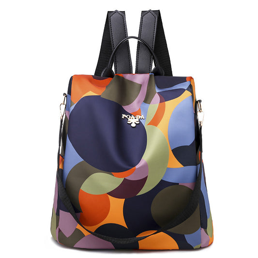 New Foreign Trade Korean Fashion Student Schoolbag Personalized All-match Bag Travel Backpack Oxford Women's Backpack