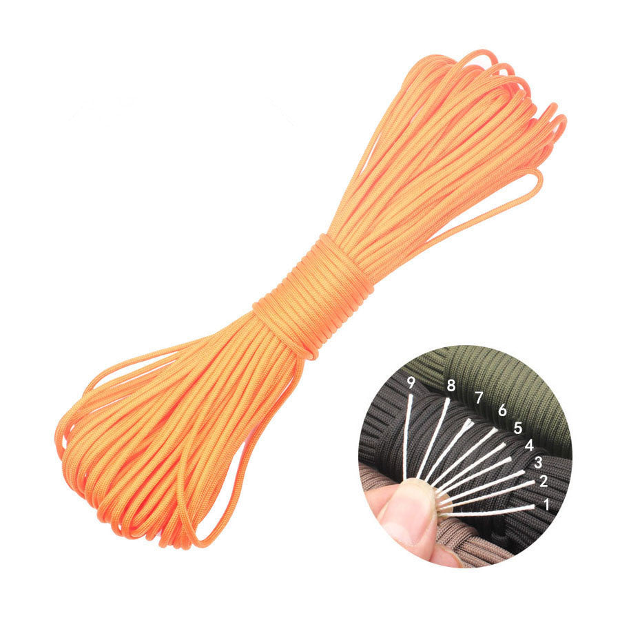 7-core 4mm umbrella rope polypropylene fiber multi-function mountaineering paratrooper traction rope life-saving equipment fixed safety umbrella rope
