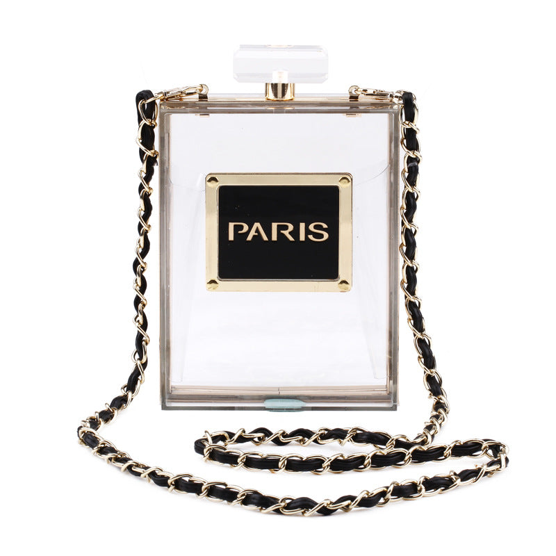 Bag 2020 New Arrival Transparent Acrylic Bag Vertical Square Bag Shoulder Crossbody Banquet Dress Evening Bag for Women
