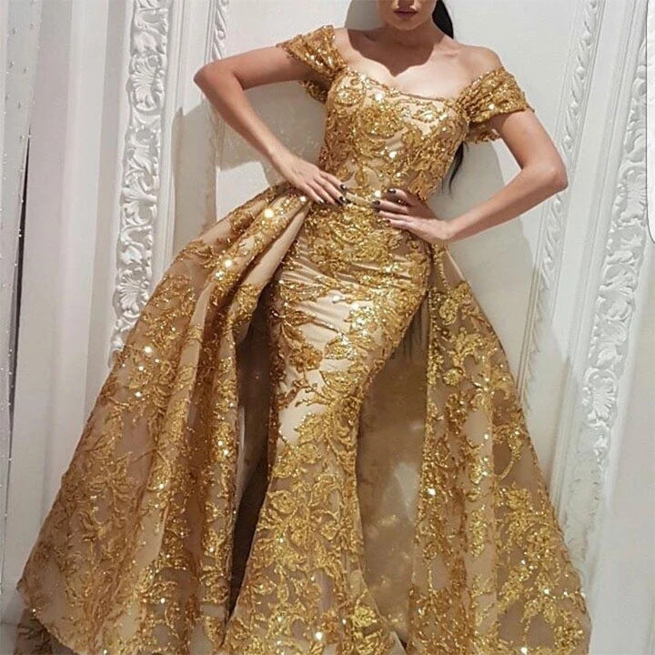 2025 Cross-Border Autum New European and American Export Women's Retro Palace Dress Elegant Hip-Covering Evening Dress