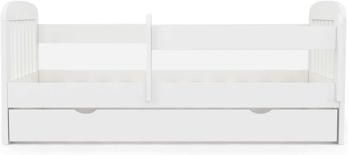 IDMarket - Cama infantil 80 x 160 cm Lilia con 1 cajón, somier y barreras