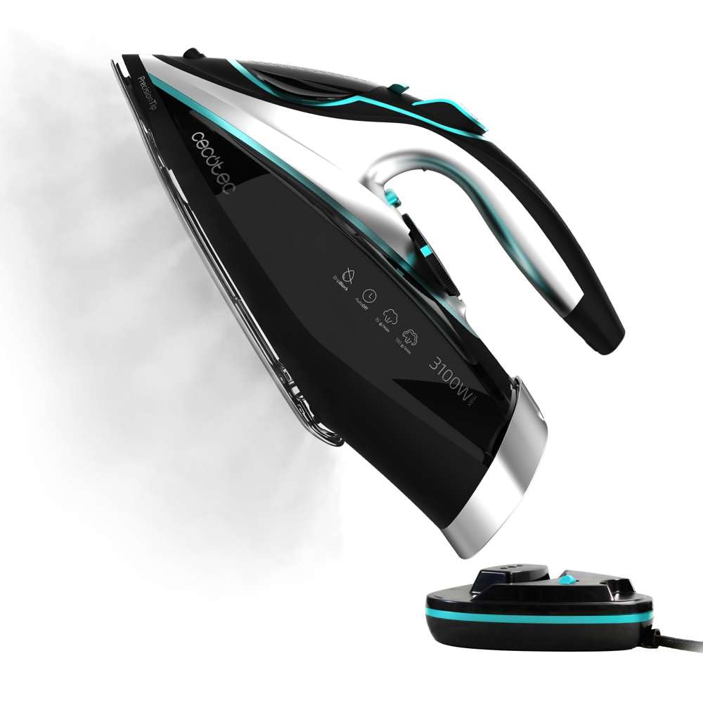 Cecotec Plancha de la Ropa Horizontal Vapor IronHero 3200 Vital. 3200W, Golpe de Vapor 270g/min, Vapor Continuo 70g/min, Suela Gran Resistencia con Deslizamiento Perfecto, Antigoteo