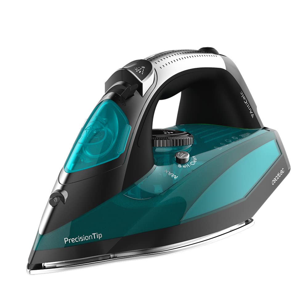 Cecotec Plancha Ropa Vapor Fast-Furious 5010 Vital, Suela de Aluminio Turbo Slide, Vapor continuo de 55 g/min, Golpe de vapor de 200 g/min, Regulador de temperatura, Antical, Antigoteo, 2600 W